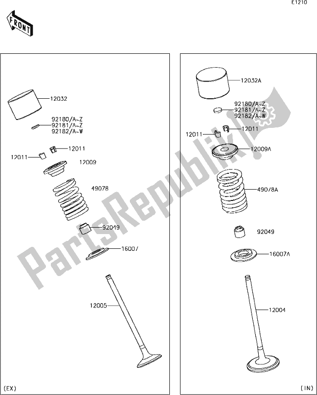 Wszystkie części do 5-1 Valve(s) Kawasaki ZX 1000 Ninja ZX-10R KRT MY 18 2018