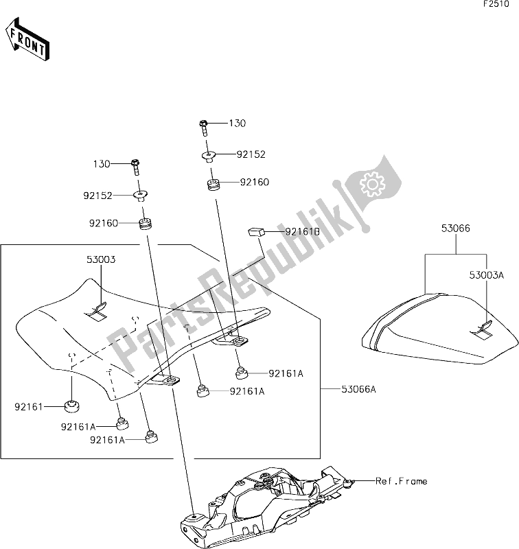 Wszystkie części do 51 Seat Kawasaki ZX 1000 Ninja ZX-10R KRT MY 18 2018