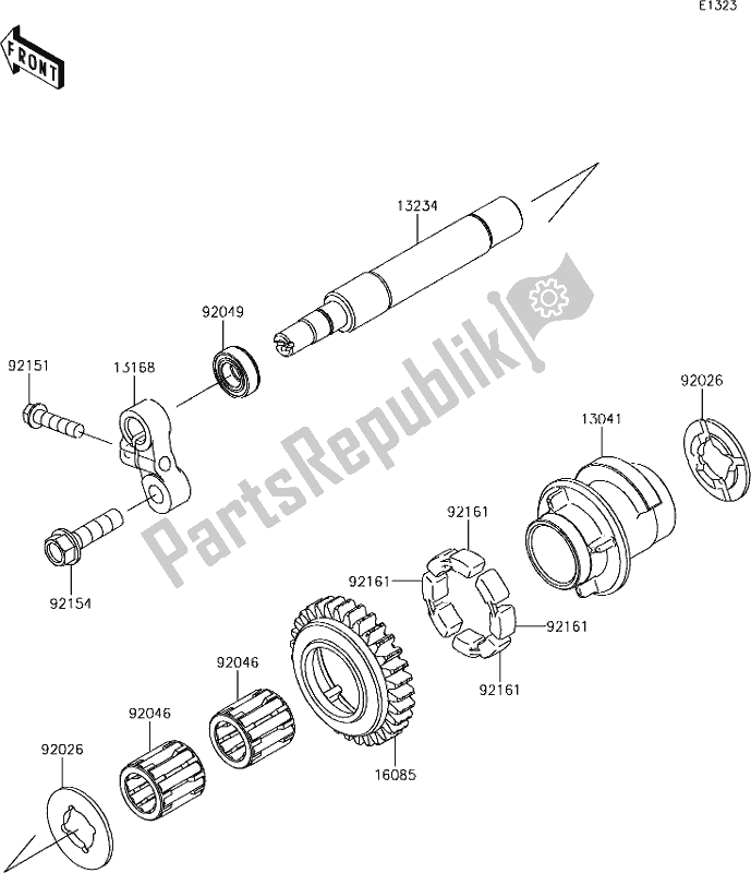 Alle onderdelen voor de 8 Balancer van de Kawasaki ZX 1000 Ninja ZX-10R KRT MY 18 2018