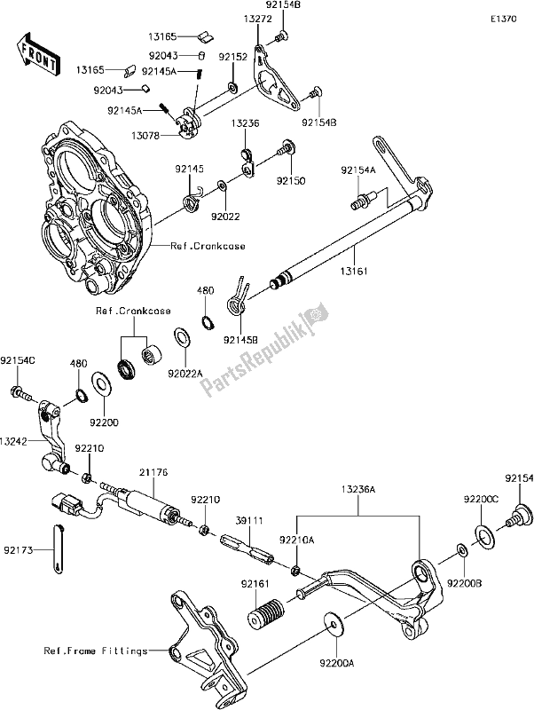 Tutte le parti per il C-5 Gear Change Mechanism del Kawasaki ZX 1000 Ninja ZX-10R KRT Replica NON ABS 2017