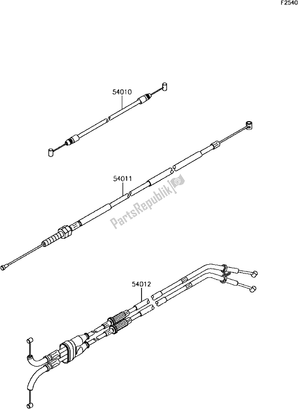 All parts for the G-4 Cables of the Kawasaki ZX 1000 Ninja ZX-10R KRT Replica NON ABS 2017