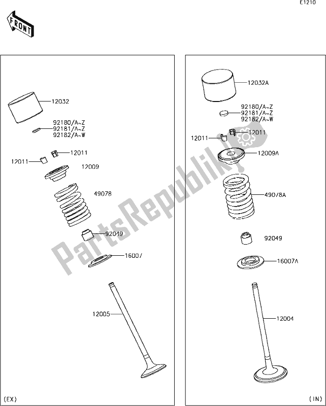 Tutte le parti per il 5 Valve(s) del Kawasaki ZX 1000 Ninja ZX-10R SL1 MY 18 2018