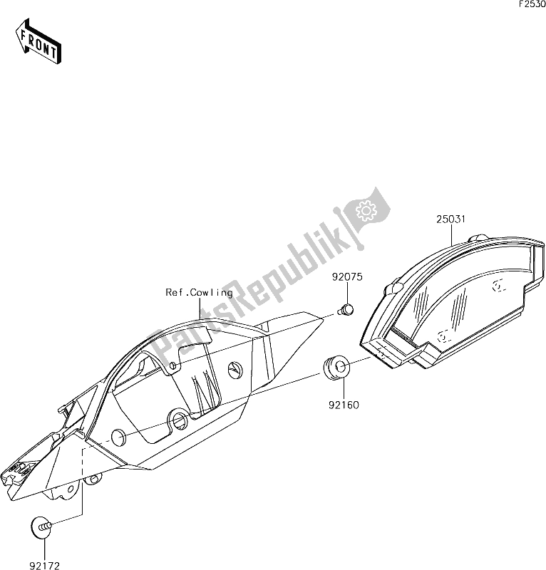 Tutte le parti per il 52 Meter(s) del Kawasaki ZX 1000 Ninja ZX-10R SL1 MY 18 2018