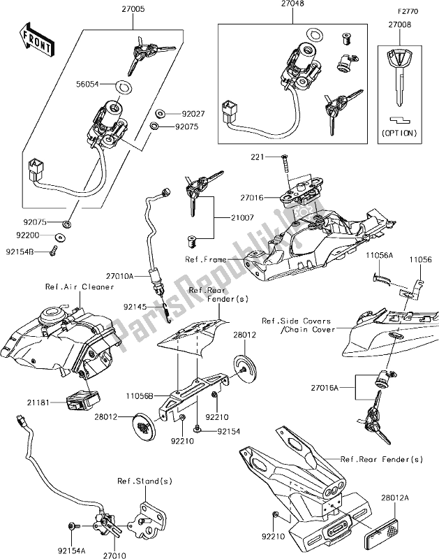 Tutte le parti per il 59 Ignition Switch del Kawasaki ZX 1000 Ninja ZX-10R SL1 MY 18 2018