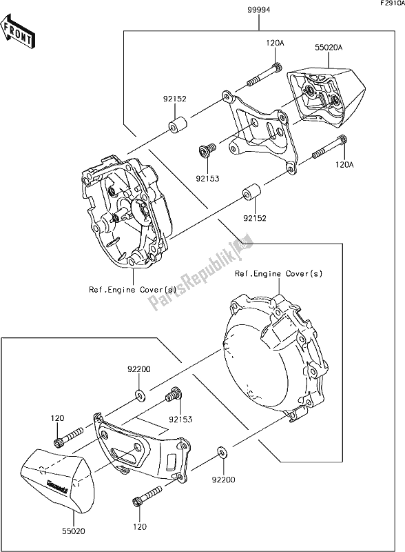 Tutte le parti per il 70 Accessory(frame Slider) del Kawasaki ZX 1000 Ninja ZX-10R SL1 MY 18 2018