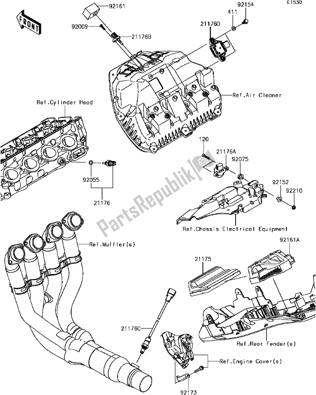 Toutes les pièces pour le C-13fuel Injection du Kawasaki ZX 1000 Ninja ZX-10 RR 2017