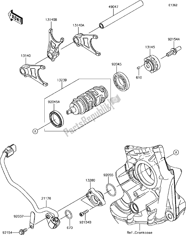 Todas las partes para C-4 Gear Change Drum/shift Fork(s) de Kawasaki ZX 1000 Ninja ZX-10 RR 2017