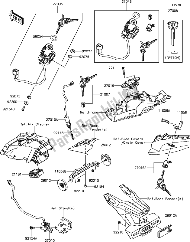 Tutte le parti per il G-11ignition Switch del Kawasaki ZX 1000 Ninja ZX-10 RR 2017