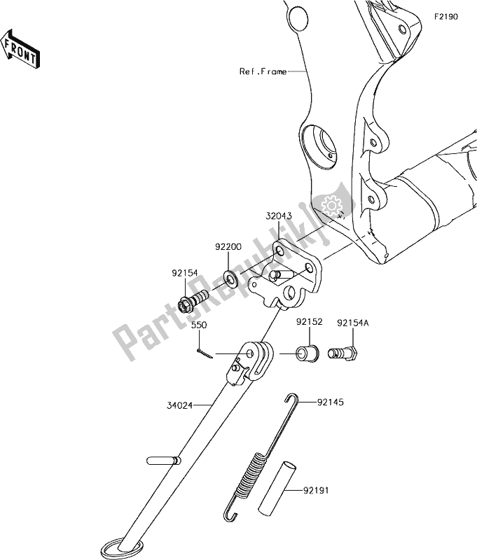 All parts for the 36 Stand(s) of the Kawasaki ZX 1000 Ninja ZX-10 RR 2018 MY 2018