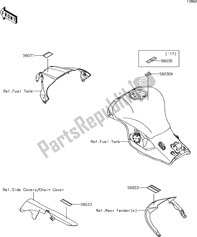 All parts for the 60 Labels of the Kawasaki ZX 1000 Ninja ZX-10 RR 2018 MY 2018