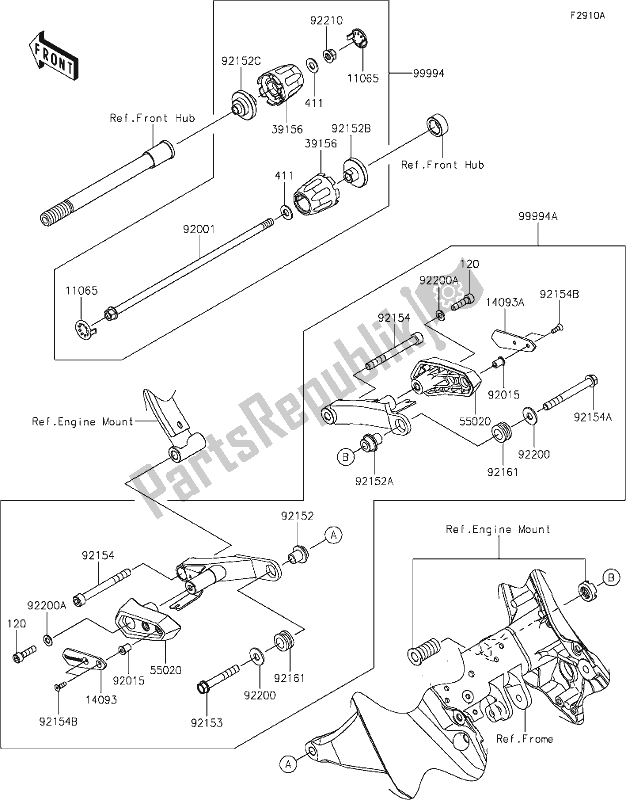 All parts for the 65 Accessory(slider) of the Kawasaki ZX 1002 Ninja 1000 SX 2020