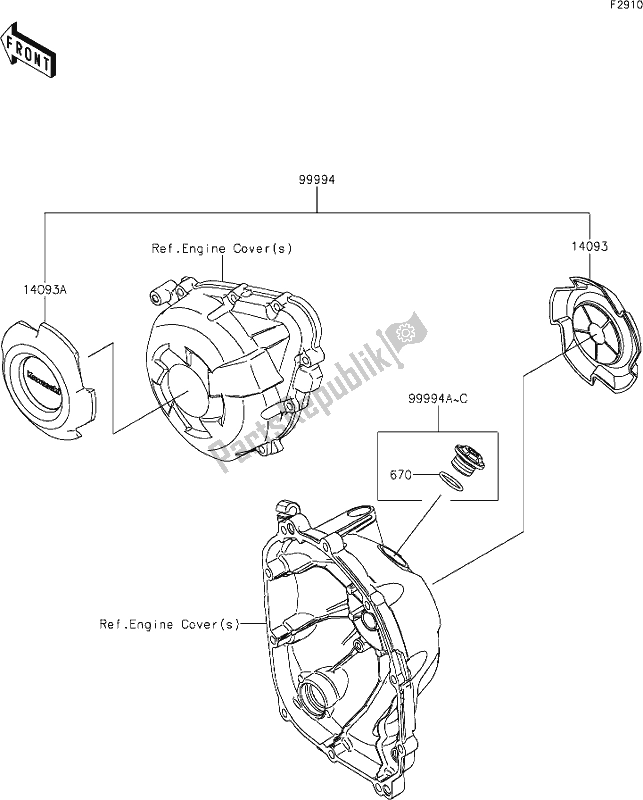 Tutte le parti per il 63 Accessory(eng. Cover Ring And Cap) del Kawasaki ZX 1002 Ninja 1000 SX 2021