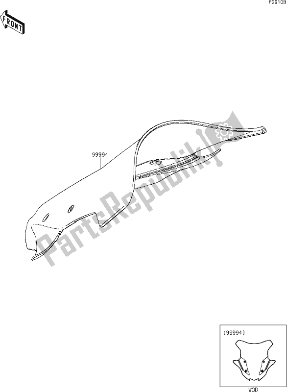 All parts for the 65 Accessory(windshield) of the Kawasaki ZX 1002 Ninja 1000 SX 2021