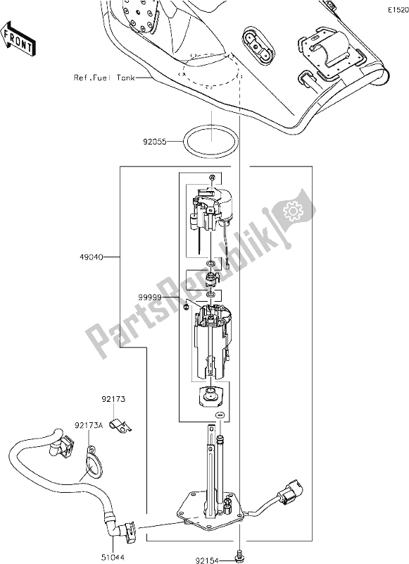 Alle onderdelen voor de 18 Fuel Pump van de Kawasaki ZX 1002 Ninja ZX-10 R 1000 2019