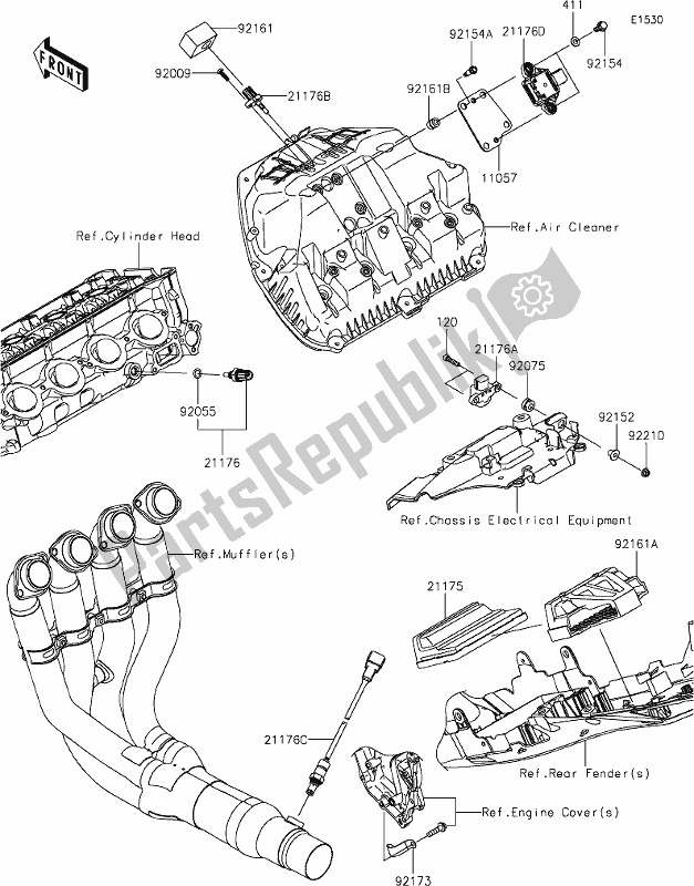 All parts for the 19 Fuel Injection of the Kawasaki ZX 1002 Ninja ZX-10 R 1000 2019