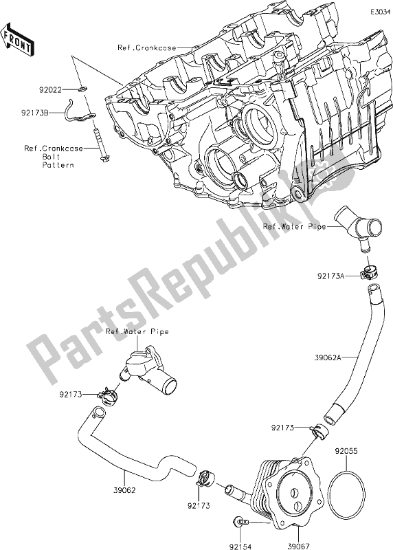 Tutte le parti per il 26 Oil Cooler del Kawasaki ZX 1002 Ninja ZX-10 R 1000 2019