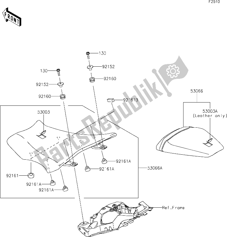 Tutte le parti per il 50 Seat del Kawasaki ZX 1002 Ninja ZX-10 R 1000 2019