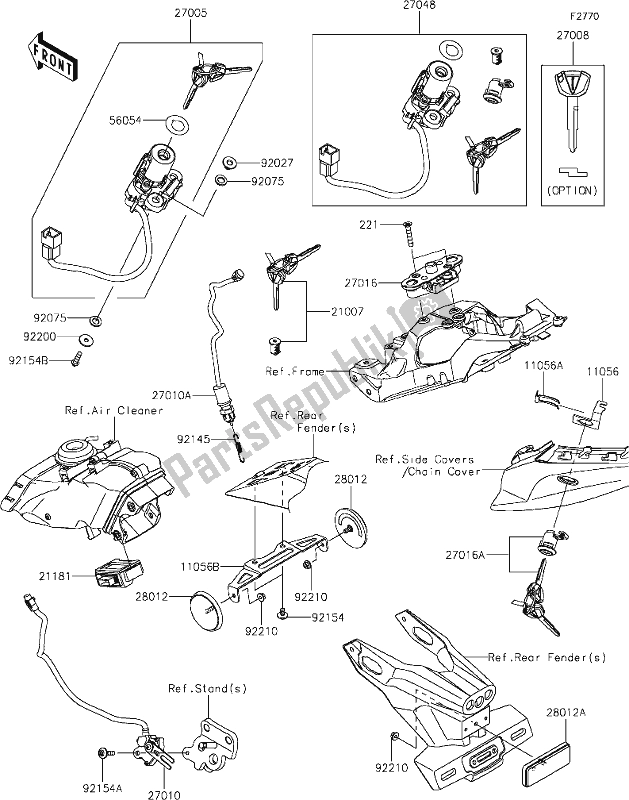 Wszystkie części do 58 Ignition Switch Kawasaki ZX 1002 Ninja ZX-10 R 1000 2019