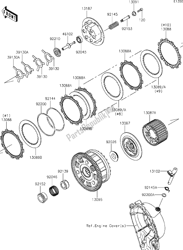 Tutte le parti per il 9 Clutch del Kawasaki ZX 1002 Ninja ZX-10 R 1000 2019