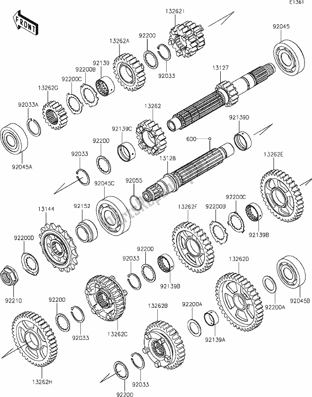 Toutes les pièces pour le 10 Transmission du Kawasaki ZX 1002 Ninja ZX-10 R 1000 2020