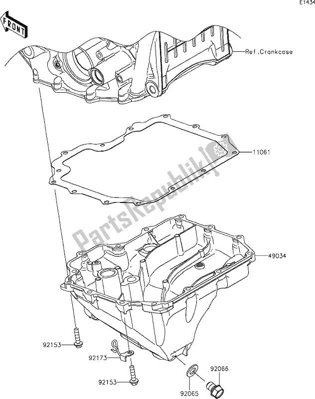 Toutes les pièces pour le 16 Oil Pan du Kawasaki ZX 1002 Ninja ZX-10 R 1000 2020