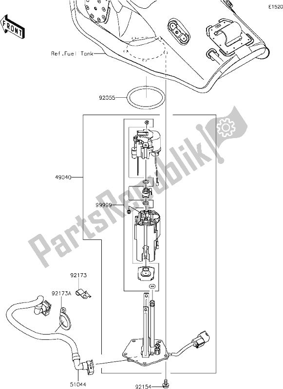 Toutes les pièces pour le 18 Fuel Pump du Kawasaki ZX 1002 Ninja ZX-10 R 1000 2020