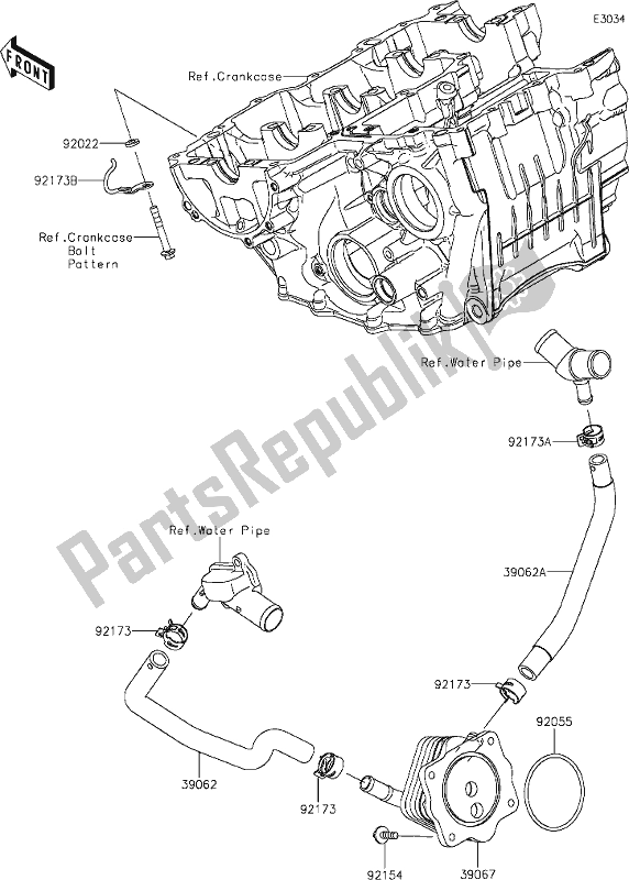 All parts for the 26 Oil Cooler of the Kawasaki ZX 1002 Ninja ZX-10 R 1000 2020