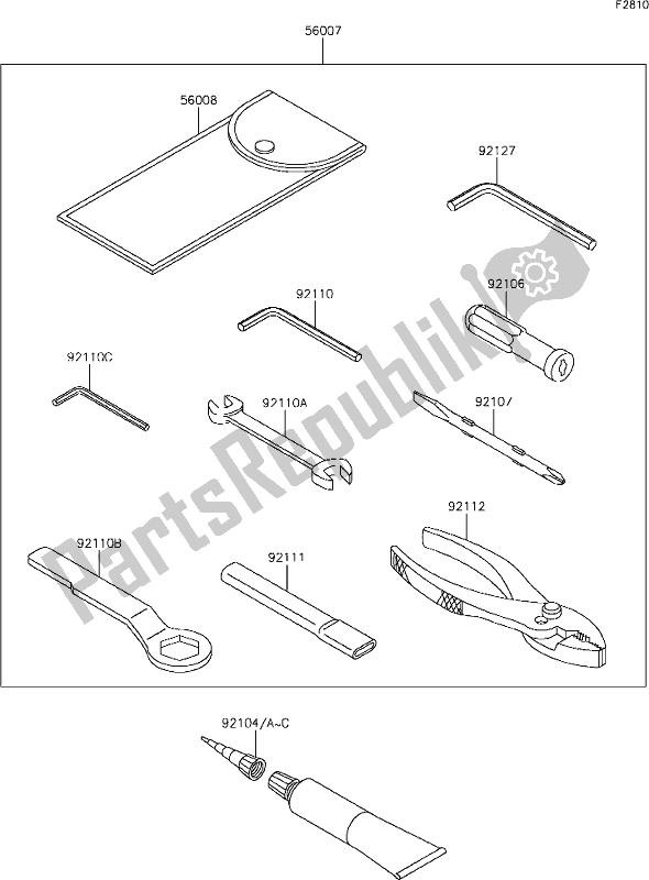 All parts for the 59 Owner's Tools of the Kawasaki ZX 1002 Ninja ZX-10 R 1000 2020