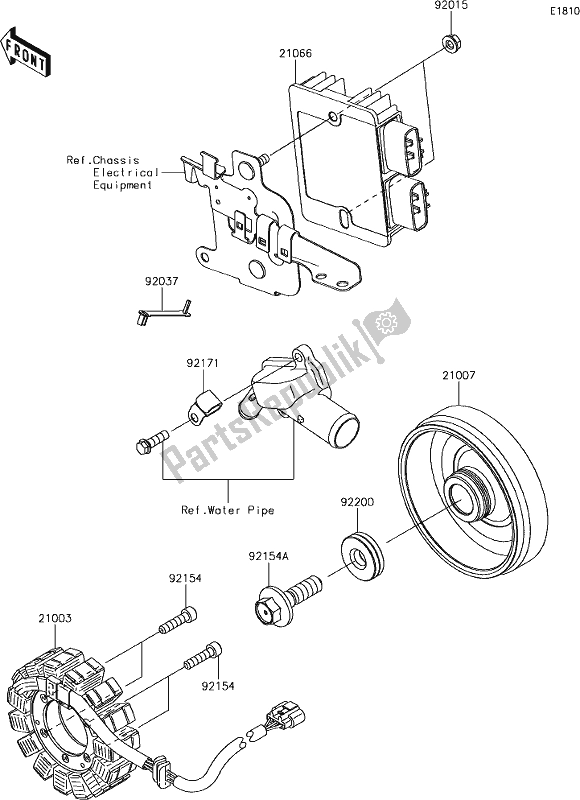 Toutes les pièces pour le 22 Generator du Kawasaki ZX 1002 Ninja ZX-10R SE 1000 2018