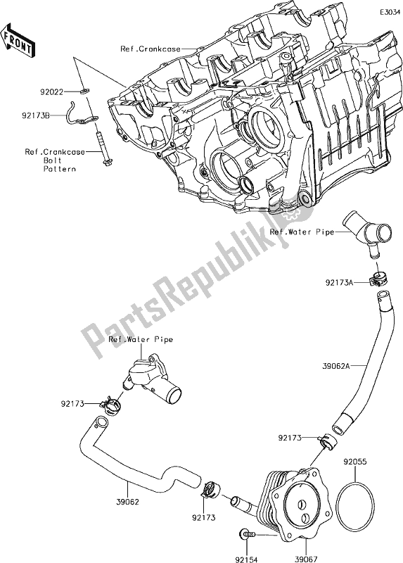 All parts for the 26 Oil Cooler of the Kawasaki ZX 1002 Ninja ZX-10R SE 1000 2018