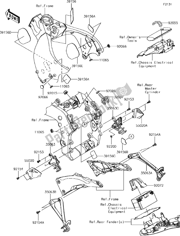 All parts for the 30 Frame Fittings of the Kawasaki ZX 1002 Ninja ZX-10R SE 1000 2018