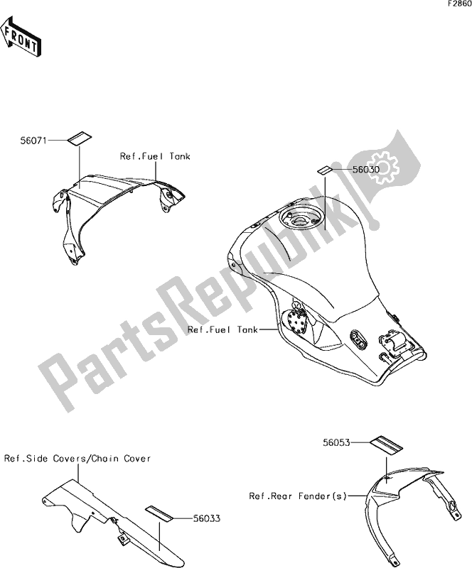 All parts for the 60 Labels of the Kawasaki ZX 1002 Ninja ZX-10R SE 1000 2018