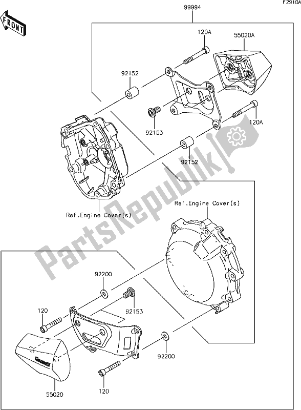 All parts for the 65 Accessory(engine Guard) of the Kawasaki ZX 1002 Ninja ZX-10R SE 1000 2018