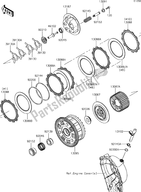 Todas las partes para 9 Clutch de Kawasaki ZX 1002 Ninja ZX-10R SE 1000 2018