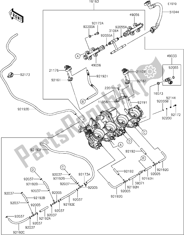 Toutes les pièces pour le 17 Throttle du Kawasaki ZX 1002 Ninja ZX-10R SE 1000 2019