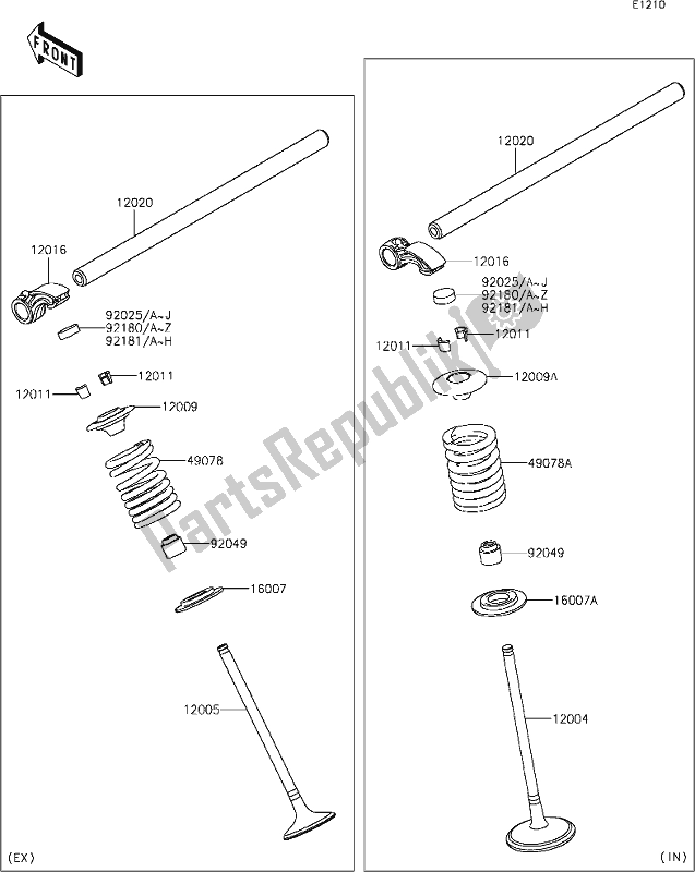 Tutte le parti per il 5-1 Valve(s) del Kawasaki ZX 1002 Ninja ZX-10R SE 1000 2019