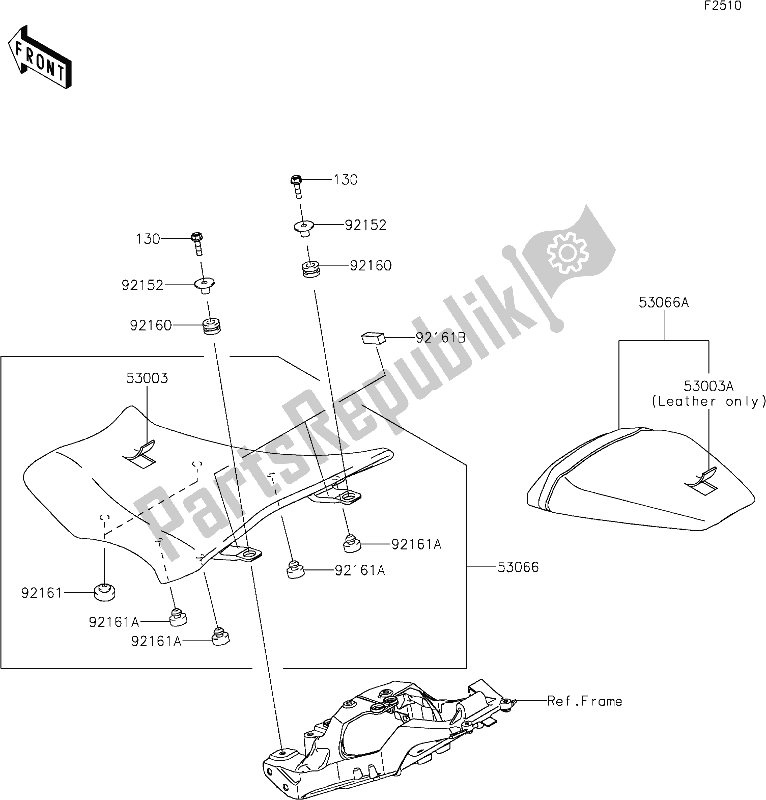 Alle onderdelen voor de 50 Seat van de Kawasaki ZX 1002 Ninja ZX-10R SE 1000 2019