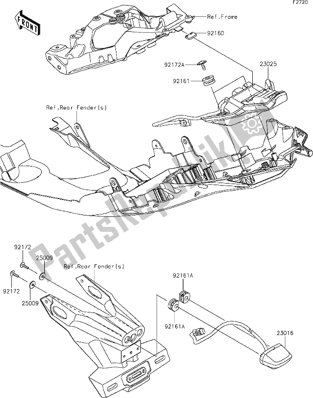 All parts for the 55 Taillight(s) of the Kawasaki ZX 1002 Ninja ZX-10R SE 1000 2019