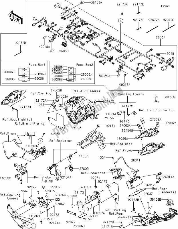 All parts for the 57 Chassis Electrical Equipment of the Kawasaki ZX 1002 Ninja ZX-10R SE 1000 2019