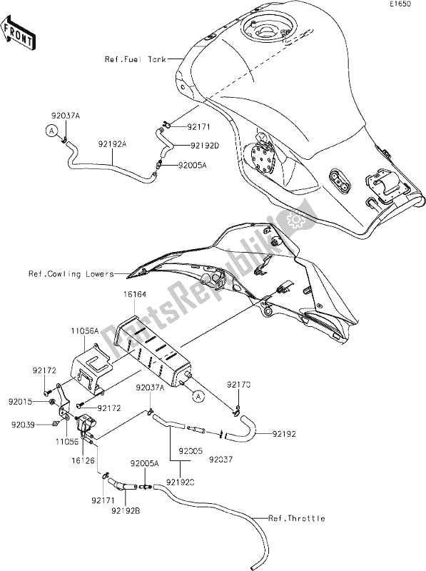 All parts for the 20 Fuel Evaporative System of the Kawasaki ZX 1002 Ninja ZX-10 RR 1000 2019