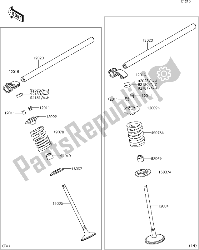 All parts for the 5-1 Valve(s) of the Kawasaki ZX 1002 Ninja ZX-10 RR 1000 2019