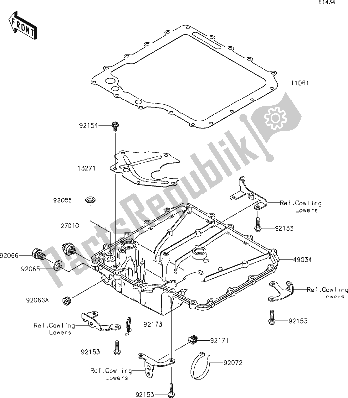 Wszystkie części do 16 Oil Pan Kawasaki ZX 1400 Ninja ZX-14 R 2021