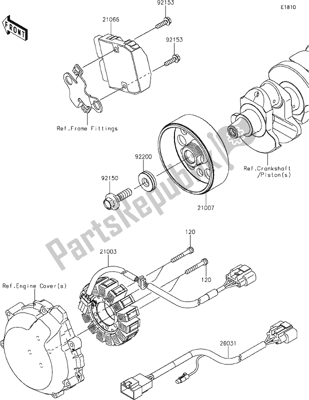 All parts for the 21 Generator of the Kawasaki ZX 1400 Ninja ZX-14 R 2021