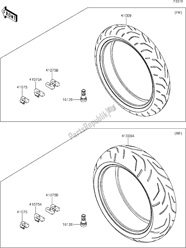 Todas las partes para 37 Tires de Kawasaki ZX 1400 Ninja ZX-14 R 2021