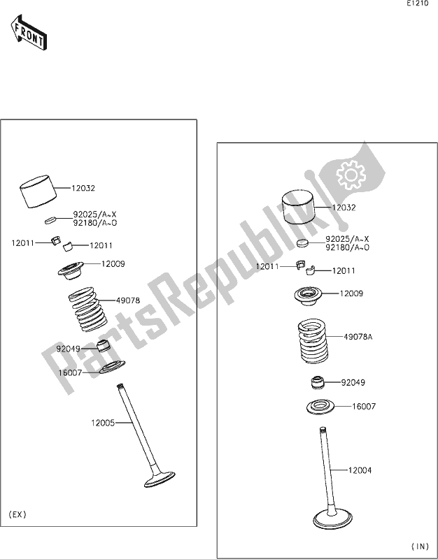 All parts for the 5 Valve(s) of the Kawasaki ZX 1400 Ninja ZX-14 R 2021