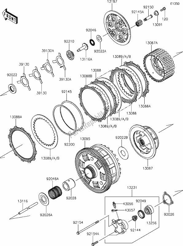 Wszystkie części do 9 Clutch Kawasaki ZX 1400 Ninja ZX-14 R 2021