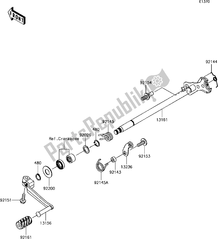 Wszystkie części do C-3 Gear Change Mechanism Kawasaki ZX 1400 Ninja ZX-14R ABS 2017