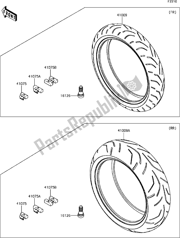 Wszystkie części do E-14tires Kawasaki ZX 1400 Ninja ZX-14R ABS 2017