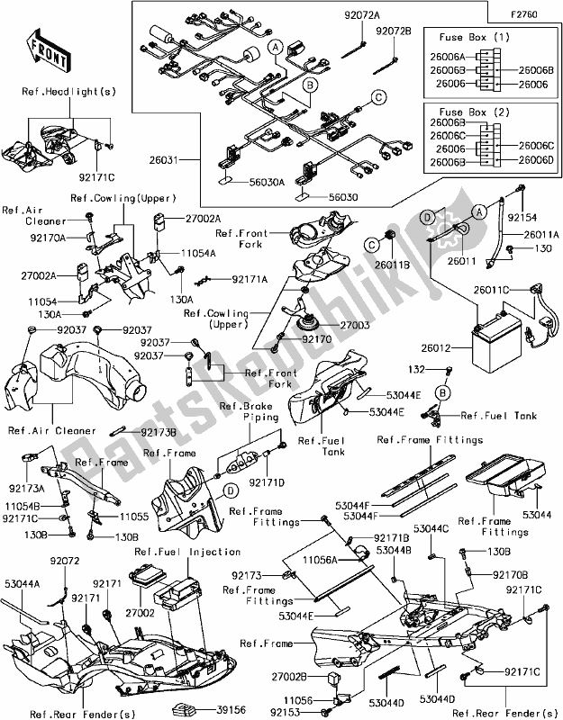 Wszystkie części do G-13chassis Electrical Equipment(2/2) Kawasaki ZX 1400 Ninja ZX-14R ABS 2017