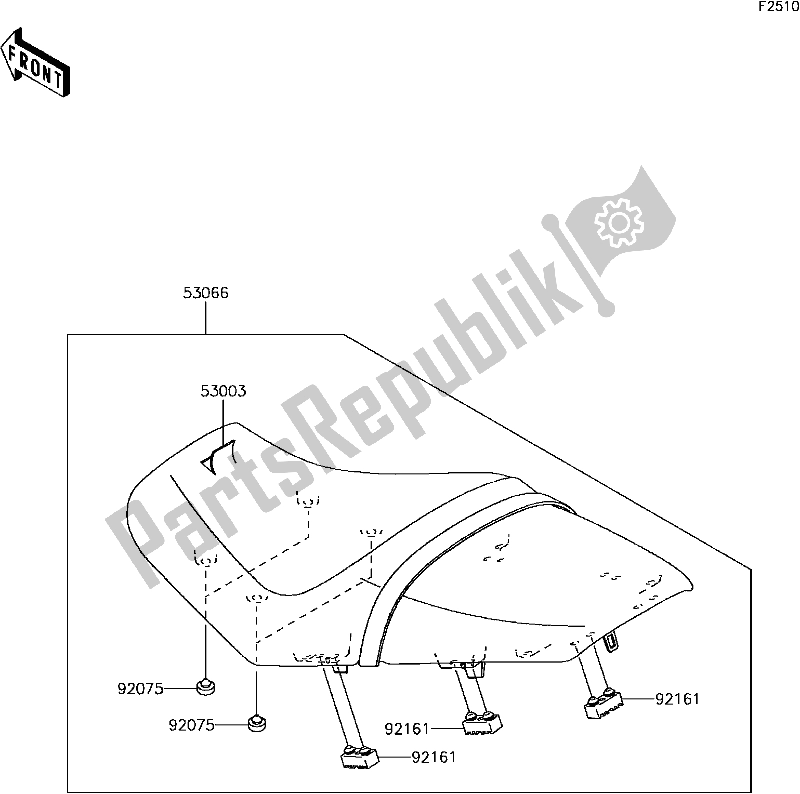 Toutes les pièces pour le G-5 Seat du Kawasaki ZX 1400 Ninja ZX-14R ABS 2017